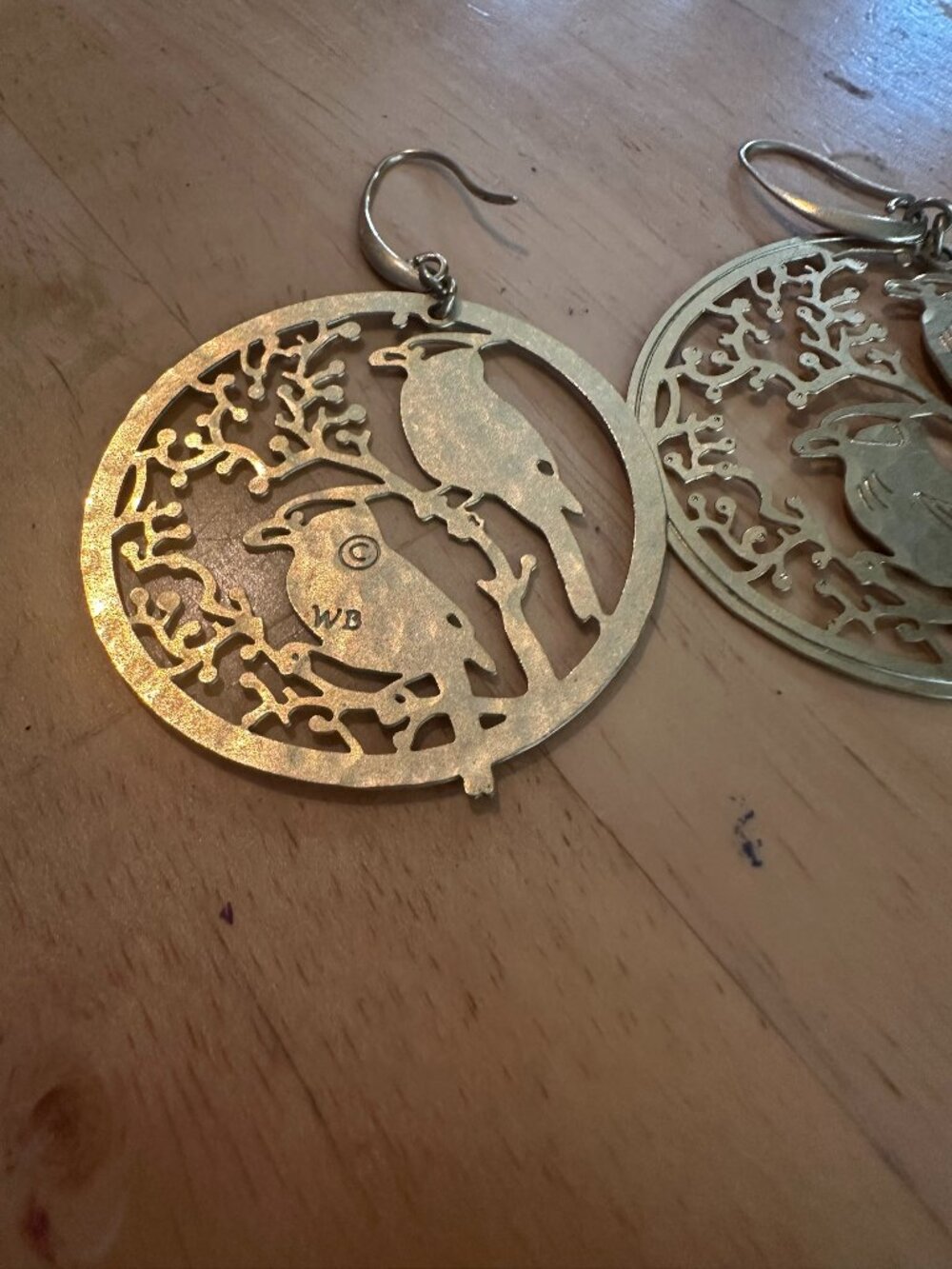 David Aubrey Gold Bird Earrings 18K Gold Plated